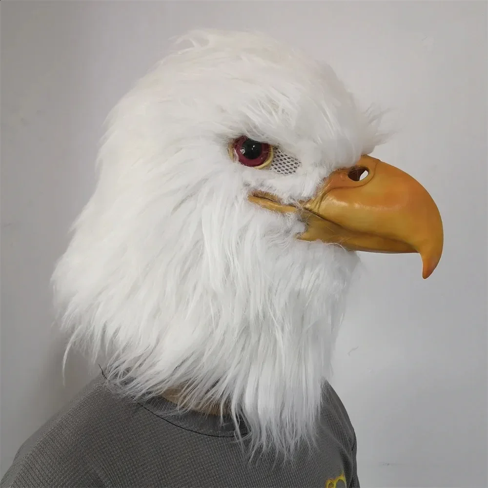 White Eagle Mask Animal Cosplay Hawk Bird Head Mask Latex Decoration Props Halloween Carnival Party Wild Animals Costume Masks 2
White Eagle Mask Animal Cosplay Hawk Bird Head Mask Latex Decoration Props Halloween Carnival Party Wild Animals Costume Masks 2