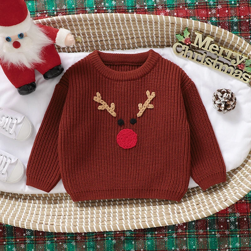 Christmas Baby Sweater Knit Infant Boy Girl Pullover Long Sleeve Winter Newborn Kid Xmas Clothing Fashion Cute Cartoon Tops Warm
Christmas Baby Sweater Knit Infant Boy Girl Pullover Long Sleeve Winter Newborn Kid Xmas Clothing Fashion Cute Cartoon Tops Warm