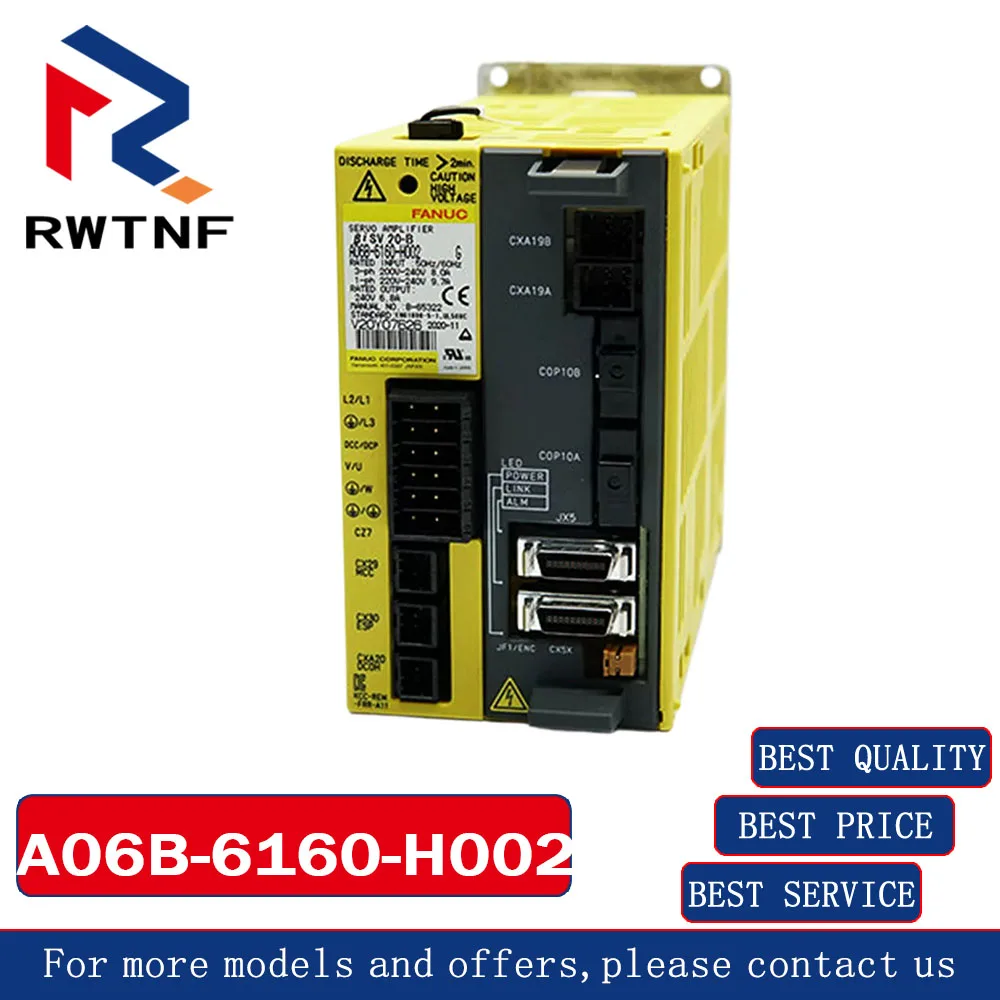 Brand New Genuine A06B-6160-H002 FANUC Four-axis driver amplifier controller,100% original warehouse stock
Brand New Genuine A06B-6160-H002 FANUC Four-axis driver amplifier controller,100% original warehouse stock