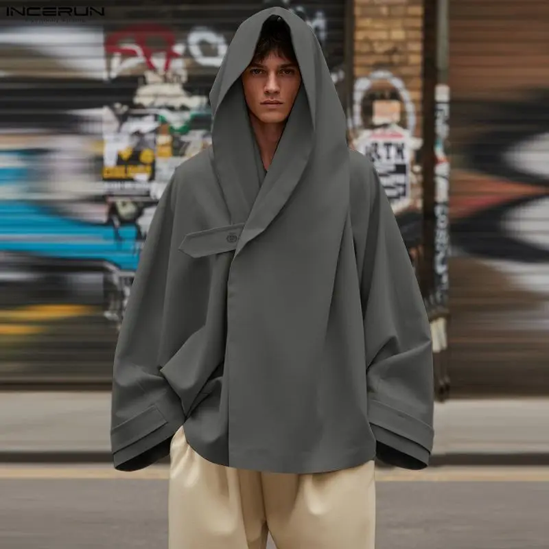 INCERUN Men Shirt Solid Color Button Loose Long Sleeve Hooded Men Clothing Camisas Streetwear Oversize Fashion Casual Male Tops
INCERUN Men Shirt Solid Color Button Loose Long Sleeve Hooded Men Clothing Camisas Streetwear Oversize Fashion Casual Male Tops