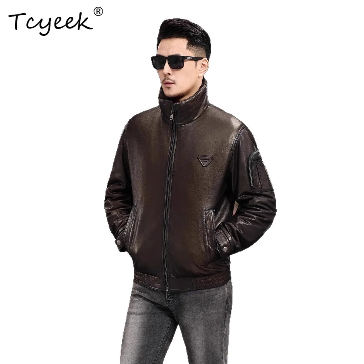 Tcyeek пуховик из натуральной овчины, мужская зимняя одежда, теплое пуховое пальто, деловые повседневные мужские пальто Jaqueta De Couro
Tcyeek пуховик из натуральной овчины, мужская зимняя одежда, теплое пуховое пальто, деловые повседневные мужские пальто Jaqueta De Couro