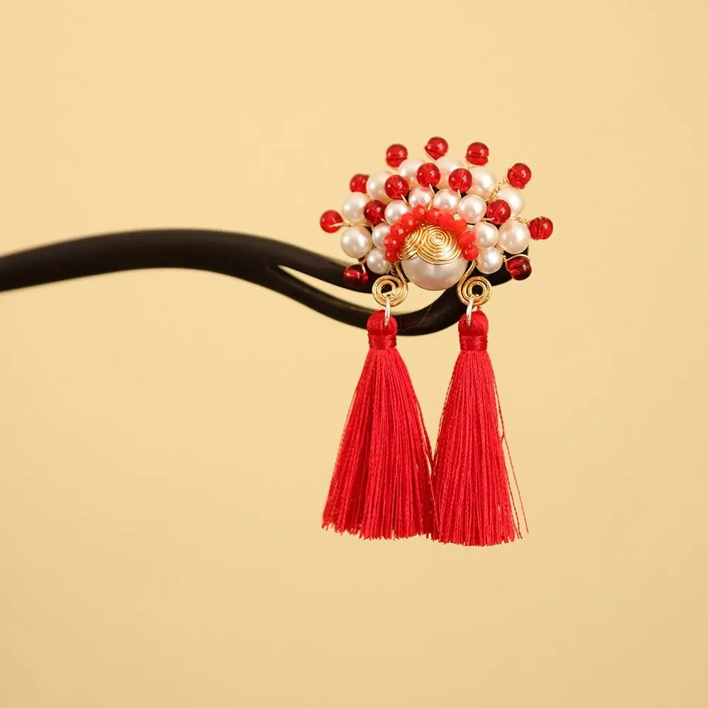 Classical Tassel New Chinese Style Hair Clip Pearl Flower Hanfu Hairpin Retro Red Wooden Hair Stick Cheongsam Accessories
Classical Tassel New Chinese Style Hair Clip Pearl Flower Hanfu Hairpin Retro Red Wooden Hair Stick Cheongsam Accessories