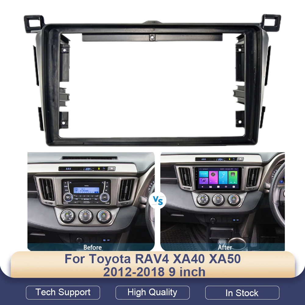 Car Radio Fascias Frame For Toyota RAV4 XA40 XA50 2012-2018 9 inch 2DIN Stereo Panel Harness Power Cable Adapter Canbus Decoder
Car Radio Fascias Frame For Toyota RAV4 XA40 XA50 2012-2018 9 inch 2DIN Stereo Panel Harness Power Cable Adapter Canbus Decoder