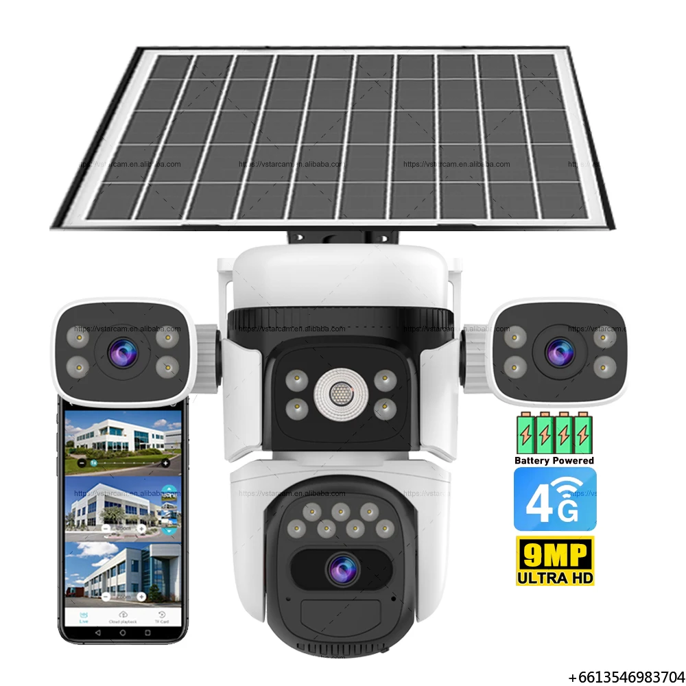O-KAM Pro 9MP 4K 4G SIM 3-Lens Solar Security Camera 8W Solar Panel 8000mAh Battery Night Vision Cloud Data for Home Safety
O-KAM Pro 9MP 4K 4G SIM 3-Lens Solar Security Camera 8W Solar Panel 8000mAh Battery Night Vision Cloud Data for Home Safety