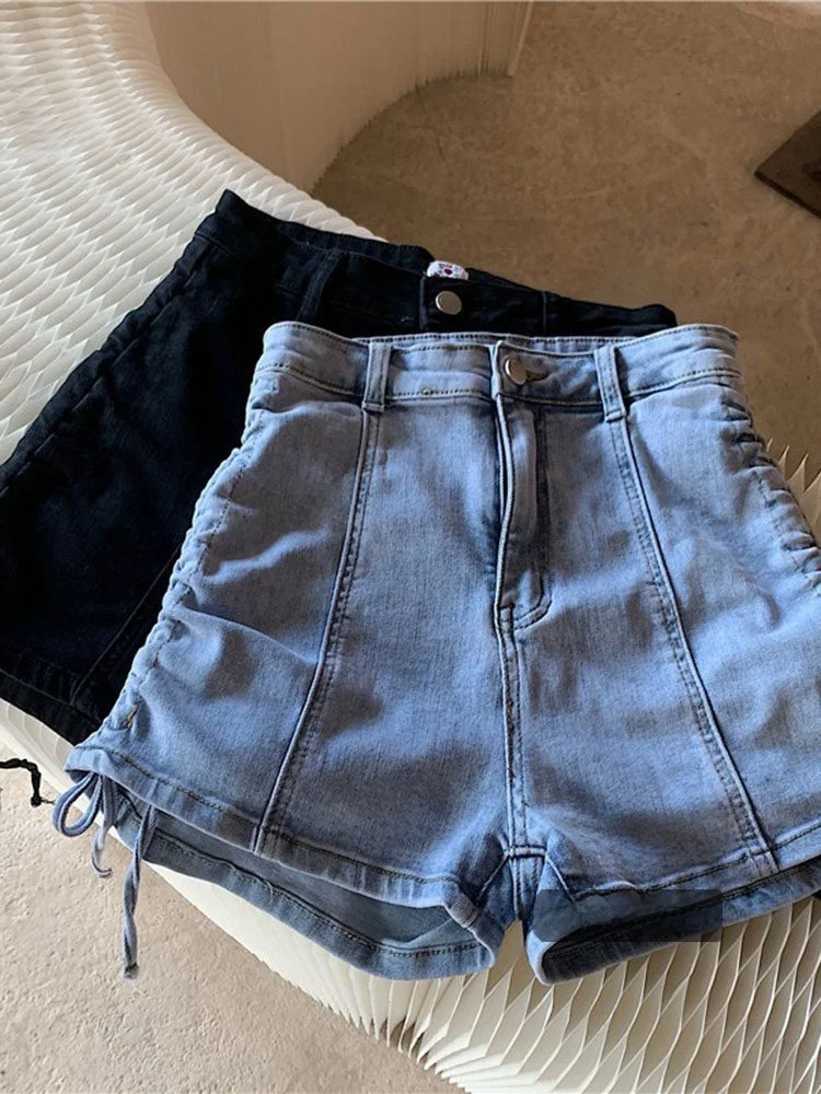 Blue Drawstring Denim Shorts Women's Outerwear Spring 2026 New Style Slimming High Waist A-Line Hot Pants Skin-Friendly Breat...
Blue Drawstring Denim Shorts Women's Outerwear Spring 2026 New Style Slimming High Waist A-Line Hot Pants Skin-Friendly Breat...