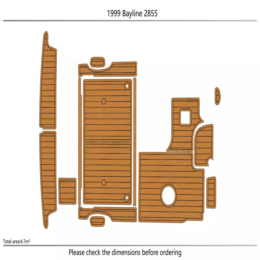1994-1999 Bayline 2855 Cockpit Swim platform 1/4"6mm EVA foam faux mat floor Marine Flooring Teak Yacht boat marine accessories
1994-1999 Bayline 2855 Cockpit Swim platform 1/4"6mm EVA foam faux mat floor Marine Flooring Teak Yacht boat marine accessories