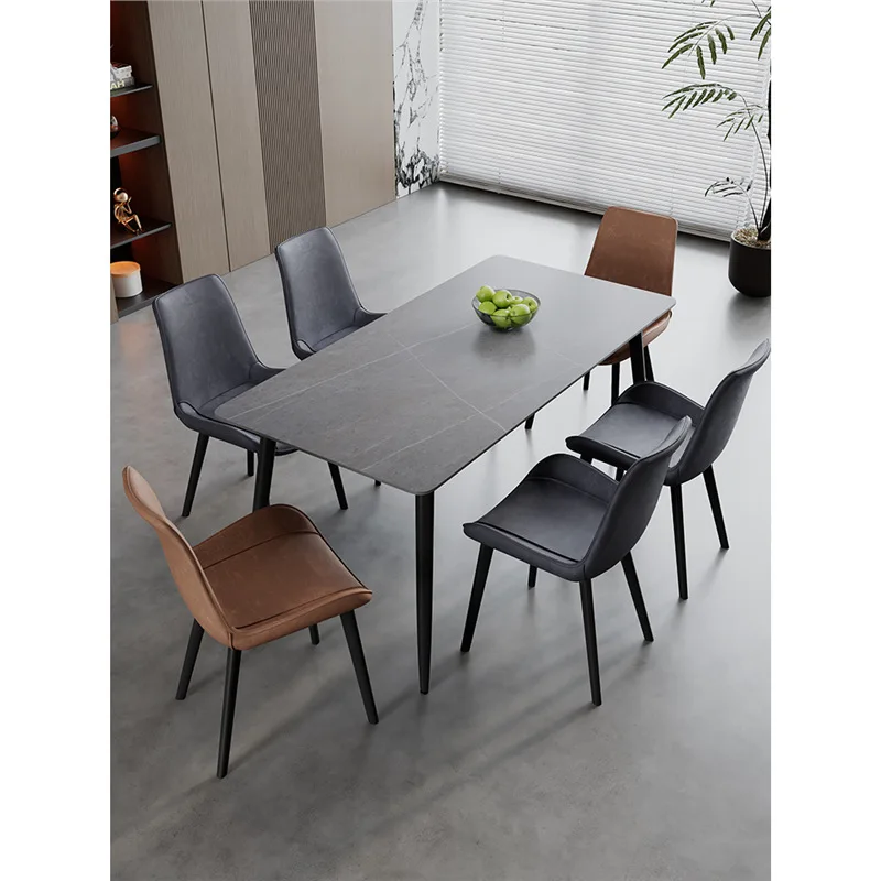 Italian Minimalist Wind Rock Slab Dining Table And Chair Set for Small Apartments Modern Furniture Design 
Italian Minimalist Wind Rock Slab Dining Table And Chair Set for Small Apartments Modern Furniture Design