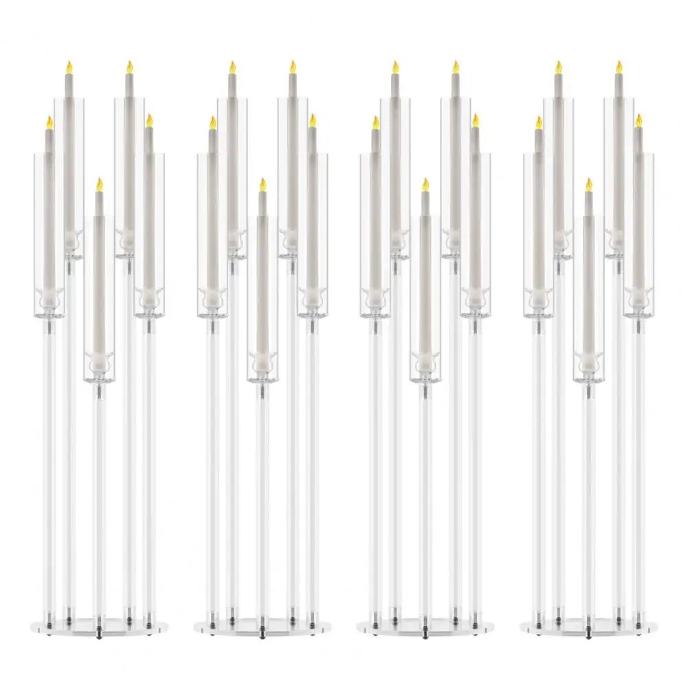 Tall Candelabra, Clear Candle Taper Candlestick Holder Holder With Acrylic Shade, LED Candle For Wedding Dinner Party
Tall Candelabra, Clear Candle Taper Candlestick Holder Holder With Acrylic Shade, LED Candle For Wedding Dinner Party