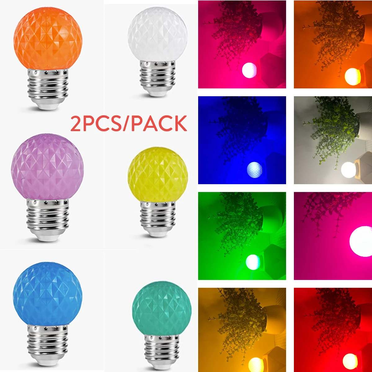 2x 2w E27 Led Bulb G45 Bulbs Red Blue Green Pink Yellow White 8/colors Edison-screw Multicolored 220v 240v Pineapple Shape Globe
2x 2w E27 Led Bulb G45 Bulbs Red Blue Green Pink Yellow White 8/colors Edison-screw Multicolored 220v 240v Pineapple Shape Globe
