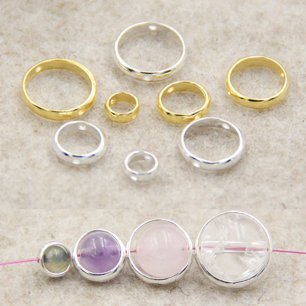 20 Pcs Ring Earring Accessories Metal Bracelet Accessory Round Beads Rings Silver
20 Pcs Ring Earring Accessories Metal Bracelet Accessory Round Beads Rings Silver