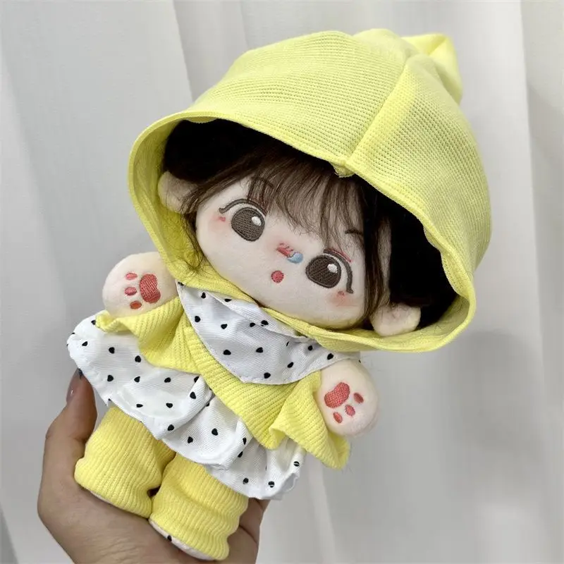 20cm Plush Doll Clothes Handmade Sweet Cute Yellow Pullover Shoes White Polka Dots Neckerchief Fashion Set For Doll Accessories
20cm Plush Doll Clothes Handmade Sweet Cute Yellow Pullover Shoes White Polka Dots Neckerchief Fashion Set For Doll Accessories