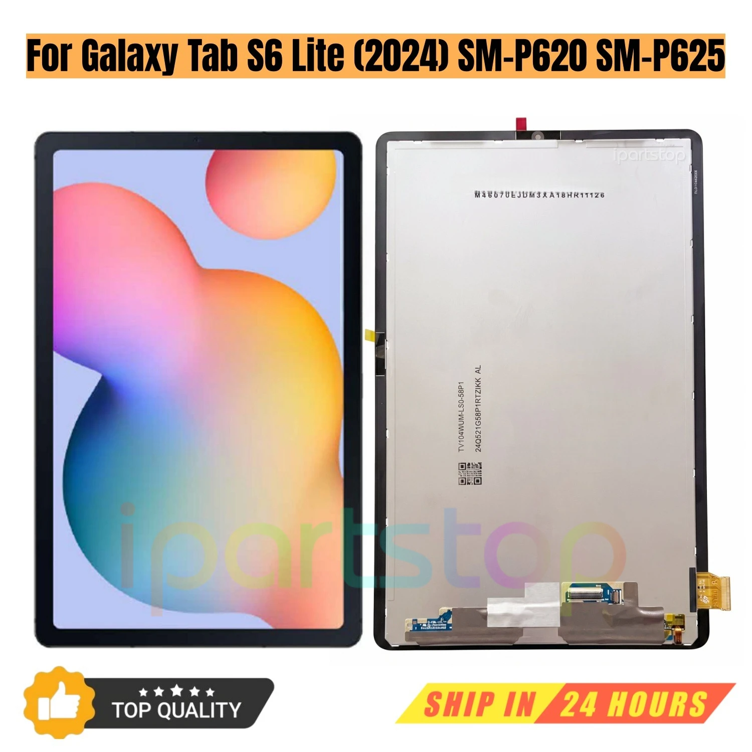iParts Replacement New Display for Samsung Galaxy Tab S6 Lite 2024 SM-P620 SM-P625 LCD Touch Screen Digitizer Assembly Black OEM
iParts Replacement New Display for Samsung Galaxy Tab S6 Lite 2024 SM-P620 SM-P625 LCD Touch Screen Digitizer Assembly Black OEM