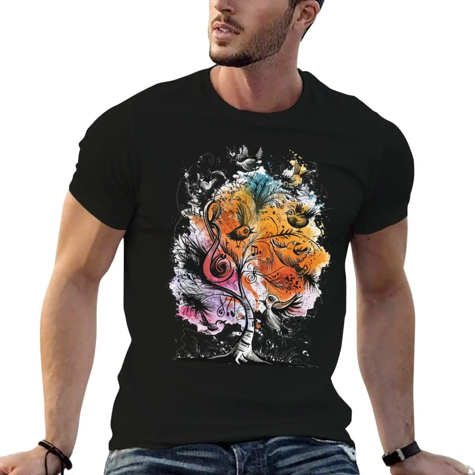 The Dancing Birds and the Musical Tree T-Shirt summer top clothes blue lock t shirts for men
The Dancing Birds and the Musical Tree T-Shirt summer top clothes blue lock t shirts for men