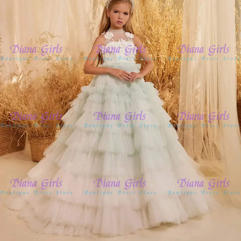 Luxury Flower Girl Dress Tulle Fluffy With Quality 3D Flowers Applique for Wedding KIds Princess Ball Birthday Party Gowns
Luxury Flower Girl Dress Tulle Fluffy With Quality 3D Flowers Applique for Wedding KIds Princess Ball Birthday Party Gowns