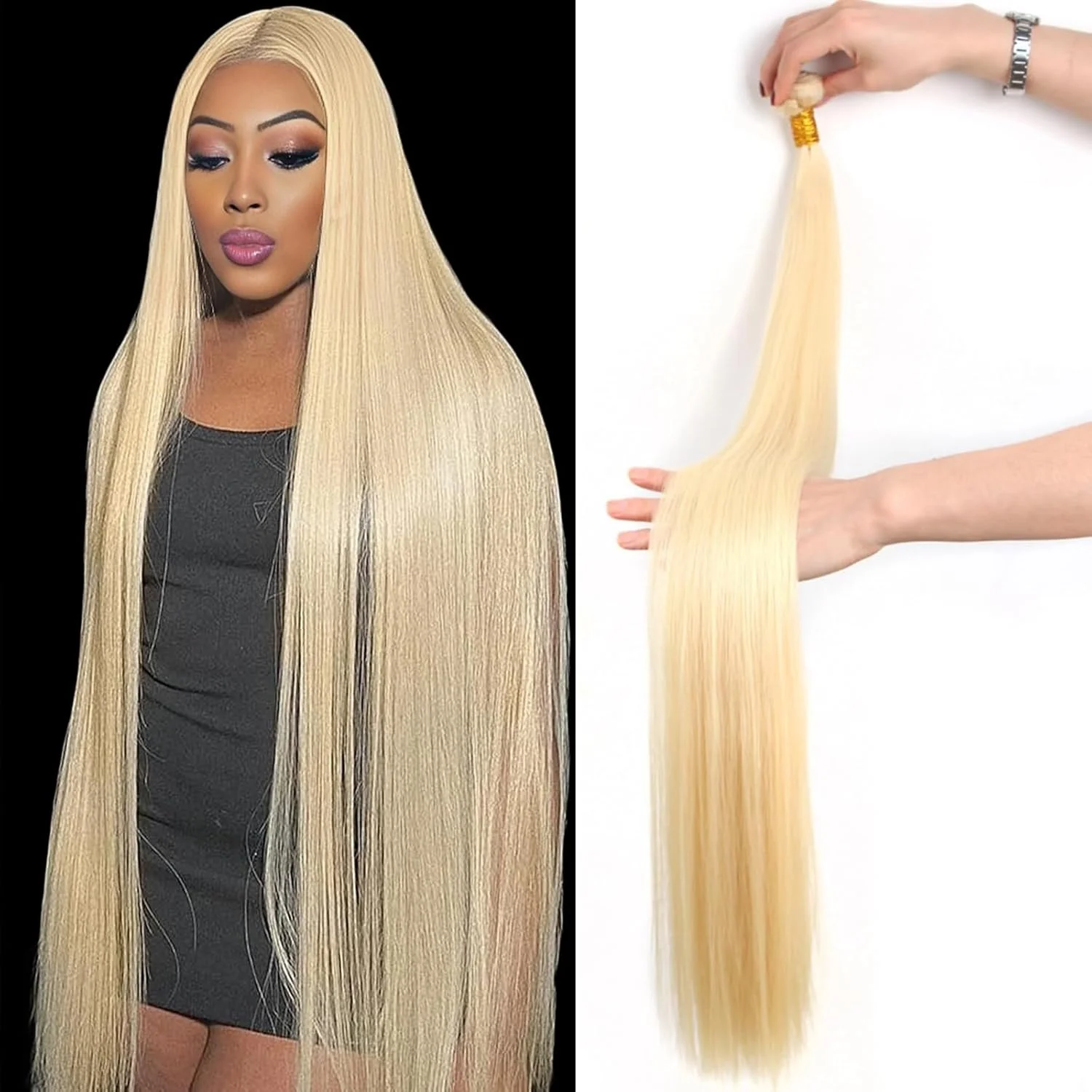 613 Blonde Straight Human Hair Bundles Long Colored Unprocessed Human Hair One Piece Hair Extensions 14 Inches Single Bundle
613 Blonde Straight Human Hair Bundles Long Colored Unprocessed Human Hair One Piece Hair Extensions 14 Inches Single Bundle