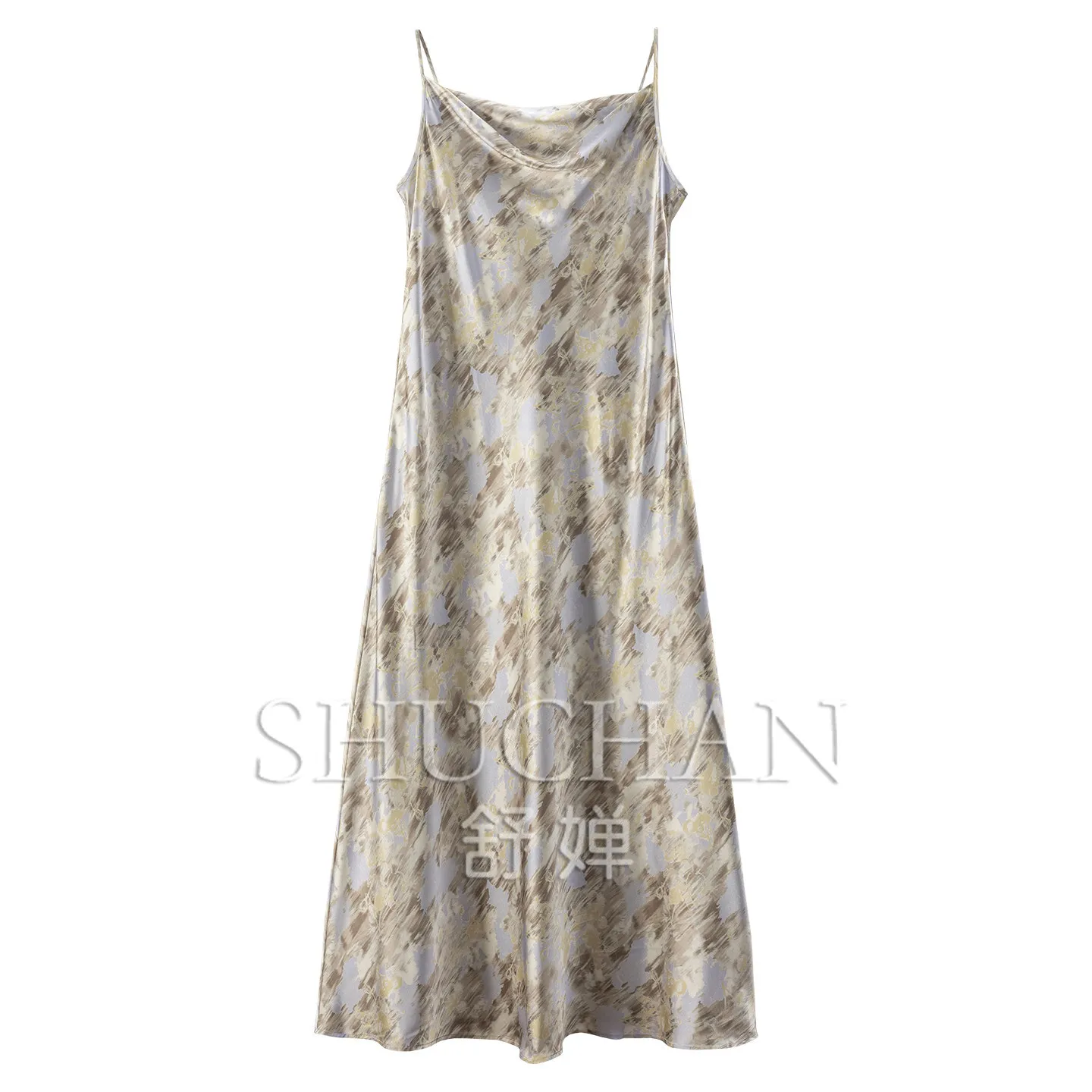 91% Natural Silk Dresses Women Summer Diagonal Cut Swing Collar Suspender Dress Women's 52M3
91% Natural Silk Dresses Women Summer Diagonal Cut Swing Collar Suspender Dress Women's 52M3