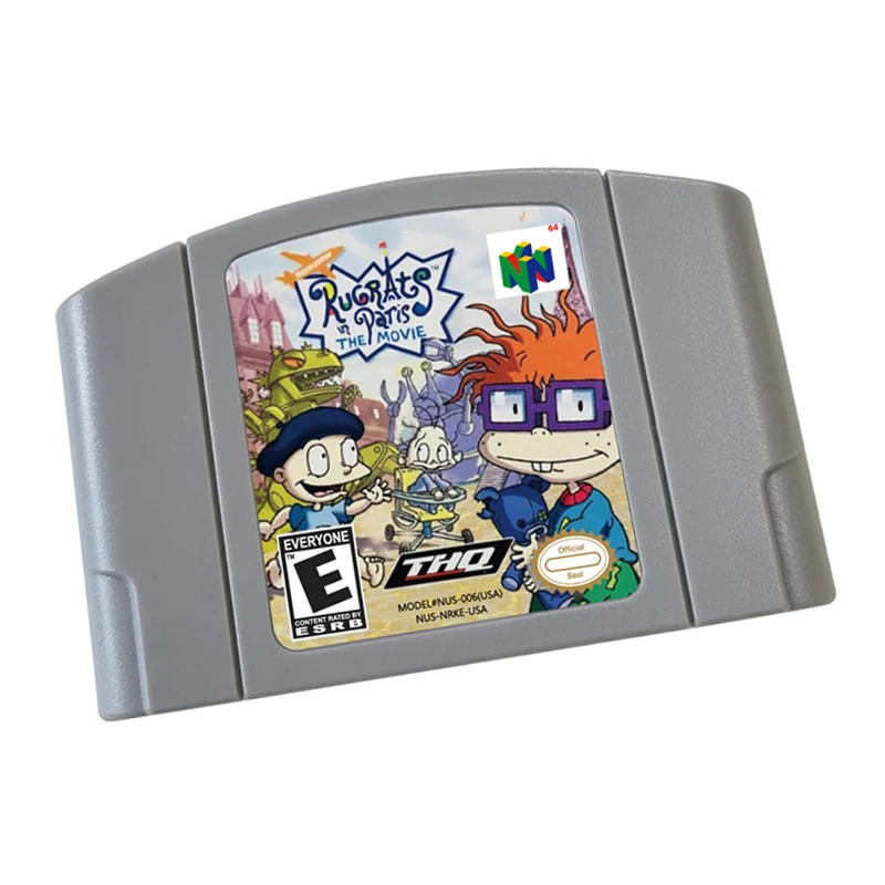 N64 games Cartridge Rugrats in Paris - The Movie 64 NTSC Version Retro Games reconstructed
N64 games Cartridge Rugrats in Paris - The Movie 64 NTSC Version Retro Games reconstructed