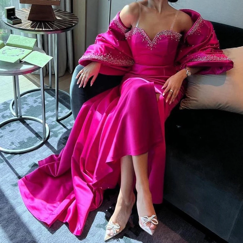 Customized Exquisite Sequined Bow Sweetheart Floor Length Mermaid Evening Dress Satin Off the Shoulder Butterfly sleevesVestidos
Customized Exquisite Sequined Bow Sweetheart Floor Length Mermaid Evening Dress Satin Off the Shoulder Butterfly sleevesVestidos