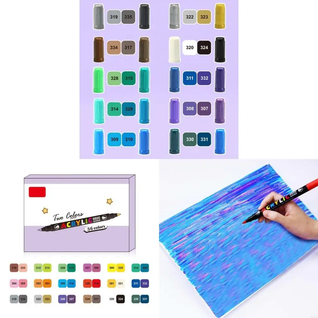 M5TB 18PCS Dual-ended Art Marker Waterproof Acrylic Marker Pens for Doodling Book DIY Photo Album Scrapbooking Card Making
M5TB 18PCS Dual-ended Art Marker Waterproof Acrylic Marker Pens for Doodling Book DIY Photo Album Scrapbooking Card Making