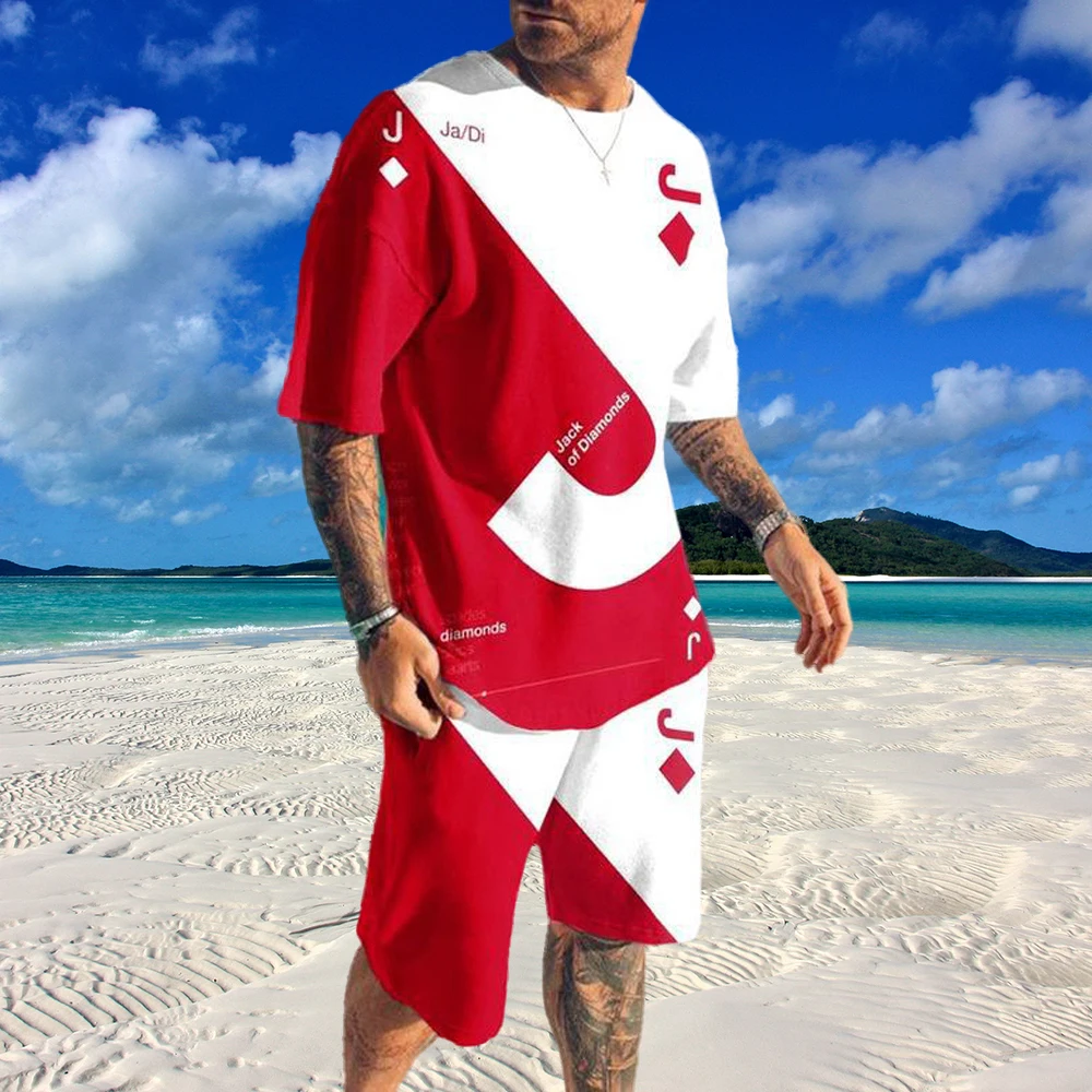 3D Print Poker Jack Men Summer Clothing Set Casual Fashion Short T-shirt+Shorts Beach Style Outfit Oversized Men Tracksuit
3D Print Poker Jack Men Summer Clothing Set Casual Fashion Short T-shirt+Shorts Beach Style Outfit Oversized Men Tracksuit