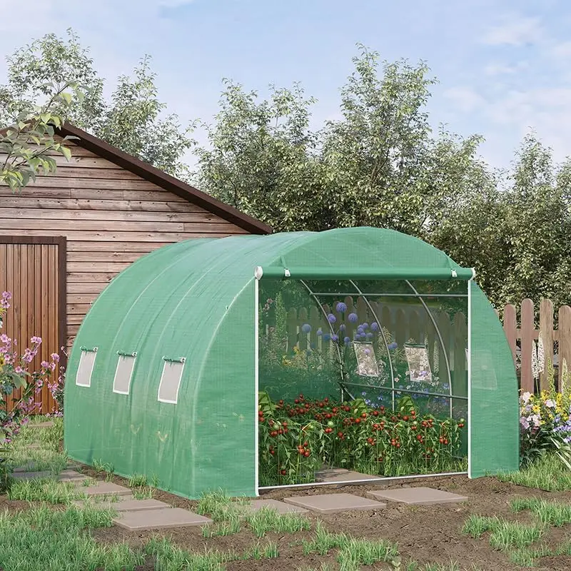 10' x 10' x 6.5' Walk-in Tunnel Hoop Greenhouse, Green House for Outside with PE Cover, Steel Frame
10' x 10' x 6.5' Walk-in Tunnel Hoop Greenhouse, Green House for Outside with PE Cover, Steel Frame
