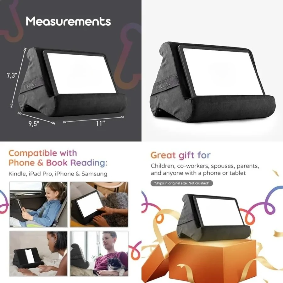 Original Tablet Pillow Stand & iPad Holder, Gift for Book Lovers & Readers, Multi-Angle Stand with Storage for Lap, Desk & Bed, Compatible with Kindle, Fire, iPad & Samsung, Smokey
Original Tablet Pillow Stand & iPad Holder, Gift for Book Lovers & Readers, Multi-Angle Stand with Storage for Lap, Desk & Bed, Compatible with Kindle, Fire, iPad & Samsung, Smokey