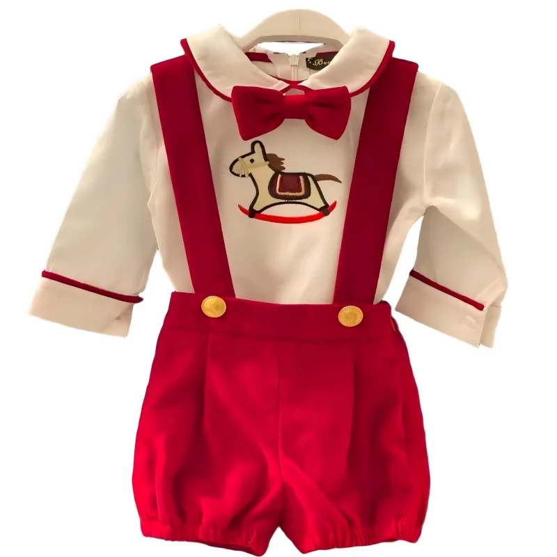 0-6Y Baby Boy Horse Embroidery Red Outfit Suit for Party Birthday Holiday Photography Christmas C173
0-6Y Baby Boy Horse Embroidery Red Outfit Suit for Party Birthday Holiday Photography Christmas C173