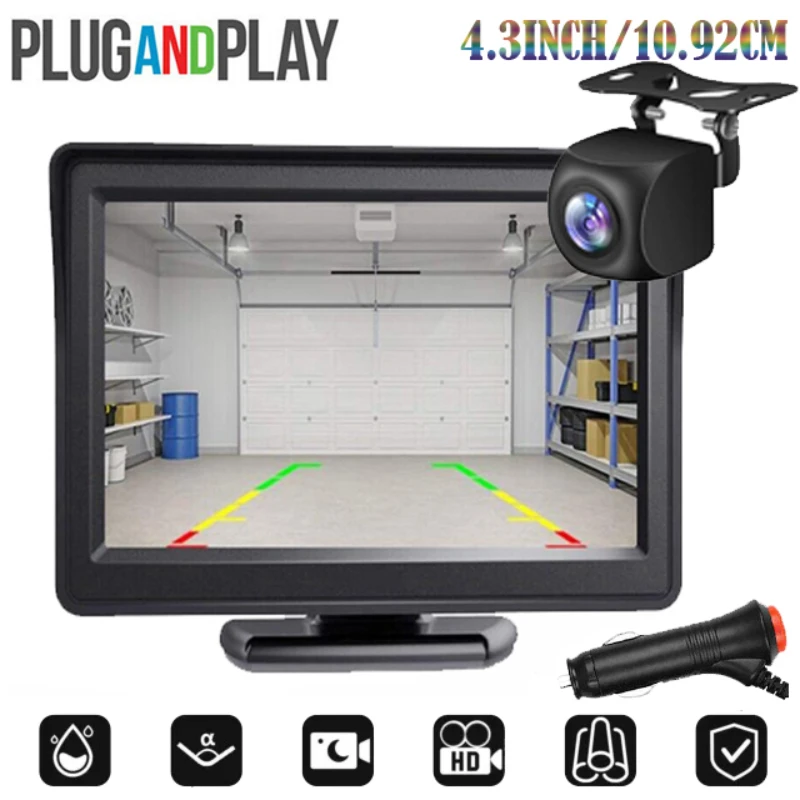 Car Rear View Camera with Monitor Folding 4.3" TFT LCD HD Screen Reverse LED Backup Reversing Camera for Vehicle Parking
Car Rear View Camera with Monitor Folding 4.3" TFT LCD HD Screen Reverse LED Backup Reversing Camera for Vehicle Parking