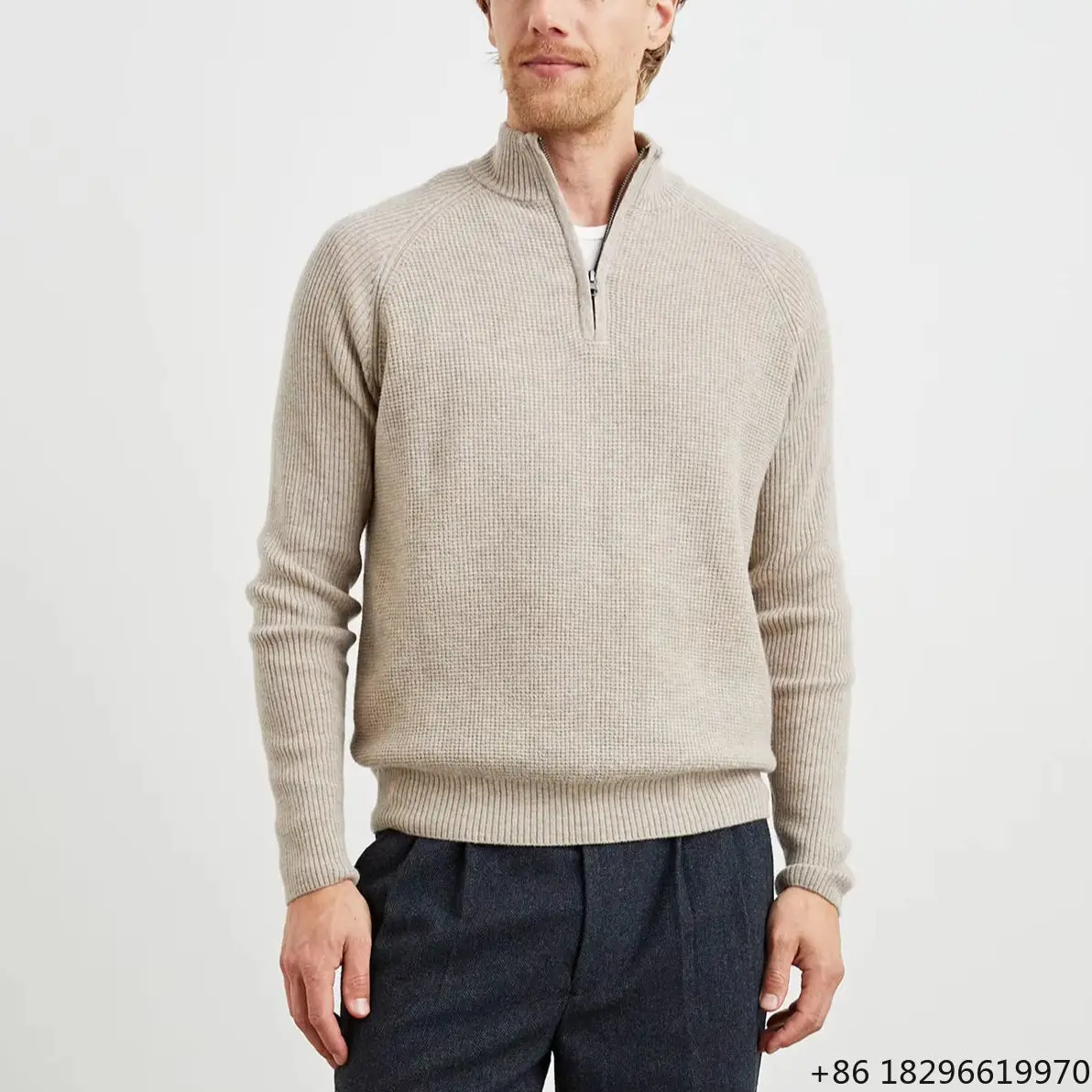 Autumn Quarter Zip Turtleneck Cotton Knitted Pullover Fashion Daily Sweater
Autumn Quarter Zip Turtleneck Cotton Knitted Pullover Fashion Daily Sweater