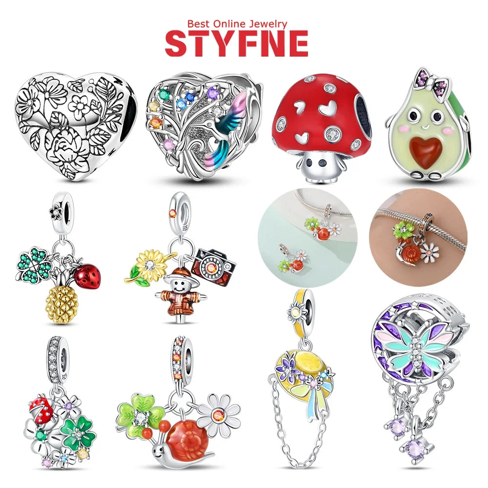 925 Silver Mushroom Avocado Pineapple Butterfly Snail Charms Beads Fit Original Bracelet Fine DIY Birthday Jewelry Gifts
925 Silver Mushroom Avocado Pineapple Butterfly Snail Charms Beads Fit Original Bracelet Fine DIY Birthday Jewelry Gifts