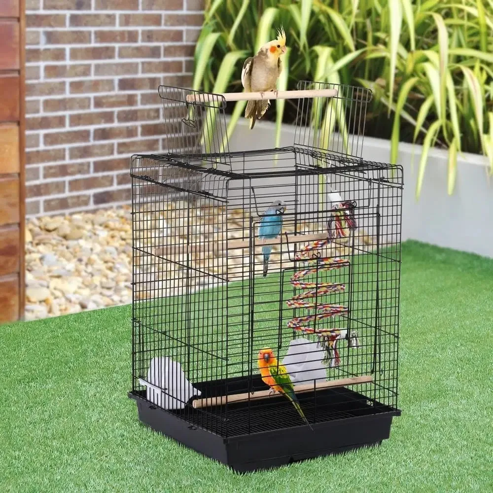 Open Play Top Travel Bird Cage for Conure Sun Parakeet Green Cheek Conure Lovebird Budgie Finch Canary
Open Play Top Travel Bird Cage for Conure Sun Parakeet Green Cheek Conure Lovebird Budgie Finch Canary
