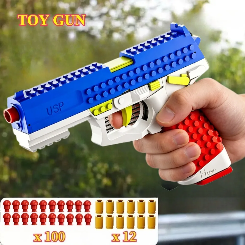 USP Building Block Soft Bullet Toy Gun Continuous Firing Empty Hanging Outdoor Sports Shooting Game Christmas Gift
USP Building Block Soft Bullet Toy Gun Continuous Firing Empty Hanging Outdoor Sports Shooting Game Christmas Gift