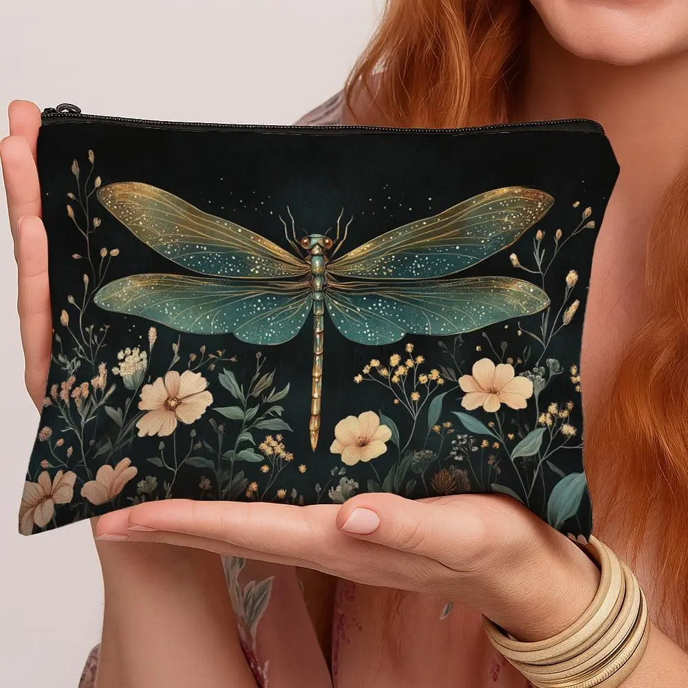 Dragonfly & Boho Floral Makeup Bag - Zippered Travel Toiletry Organizer Portable Cosmetic Pouch with Boho-Chic Design for Women
Dragonfly & Boho Floral Makeup Bag - Zippered Travel Toiletry Organizer Portable Cosmetic Pouch with Boho-Chic Design for Women