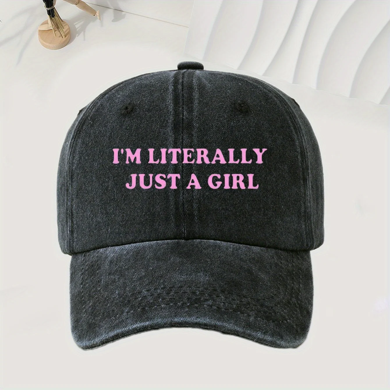 Baseball cap breathable bold pink text print suitable for outdoor activities and casual wear for men and women
Baseball cap breathable bold pink text print suitable for outdoor activities and casual wear for men and women