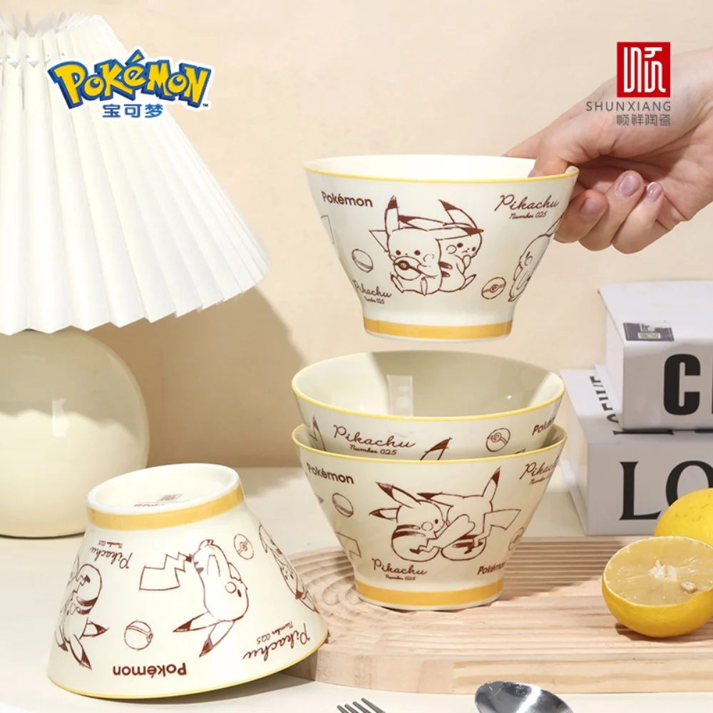SHUNXIANG Pokémon Licensed 5 Inch Ceramic Rice Bowl Set Pikachu Pattern Conial Bowl Snack Bowl Microwave Safe Bowl Tableware Set
SHUNXIANG Pokémon Licensed 5 Inch Ceramic Rice Bowl Set Pikachu Pattern Conial Bowl Snack Bowl Microwave Safe Bowl Tableware Set