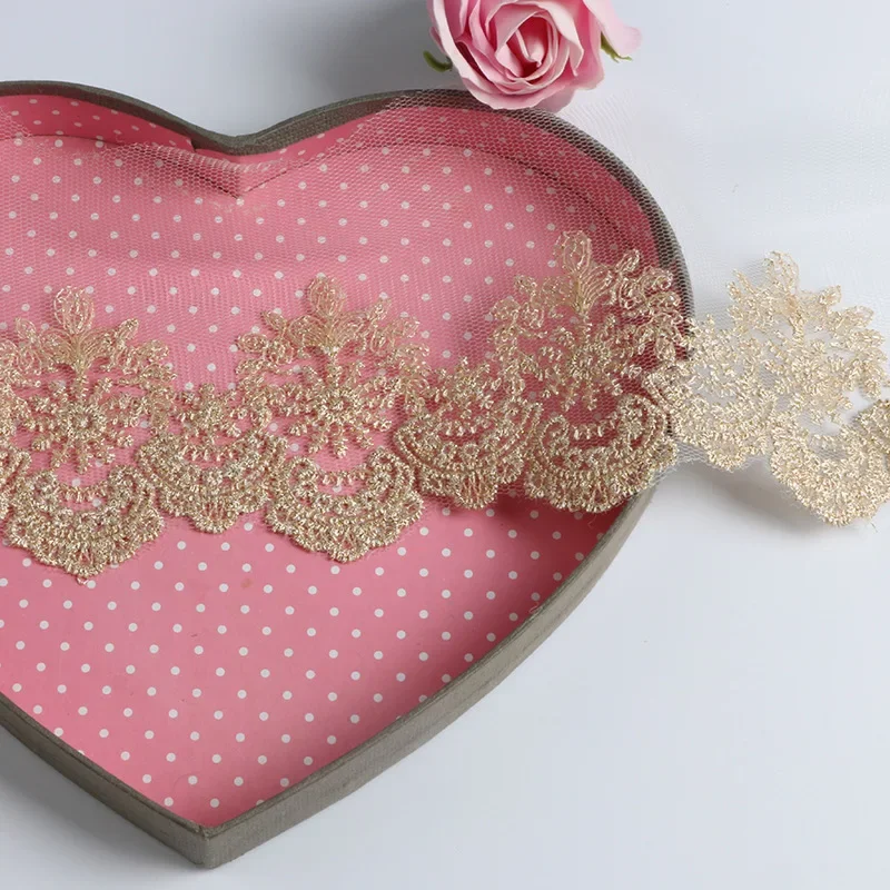 30 Yards Golden Trim Tulle Embroidered Polyster Lace Pillow Cushion Bedding Hometextile Sewing Lace Trim 10CM
30 Yards Golden Trim Tulle Embroidered Polyster Lace Pillow Cushion Bedding Hometextile Sewing Lace Trim 10CM