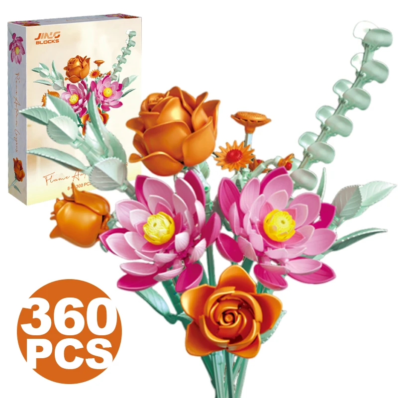 2026 NEW 360PCS Lotus Bouquet Building Blocks Rose Immortal Flower Home Desk Plant Decoration Assemble Bricks Toy Gift For Girls
2026 NEW 360PCS Lotus Bouquet Building Blocks Rose Immortal Flower Home Desk Plant Decoration Assemble Bricks Toy Gift For Girls