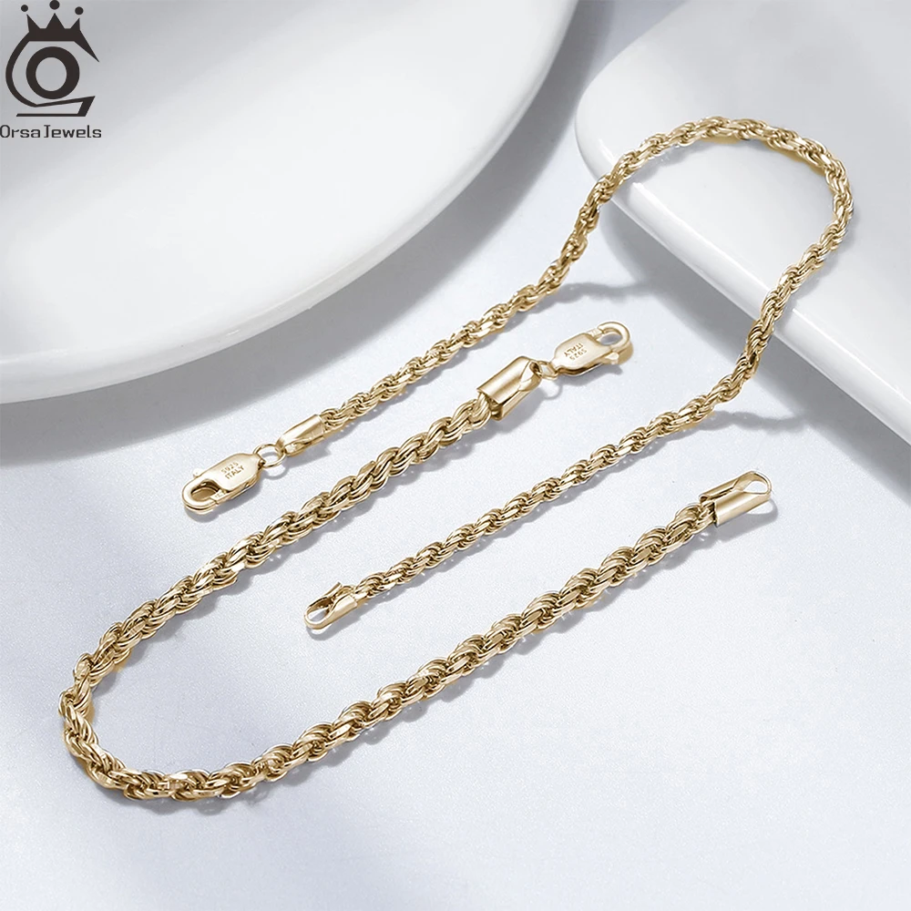 ORSA JEWELS Italian Diamond-Cut Braided Rope Chain Bracelet 925 Silver Men Women Punk Dainty Bracelets on Hand Accessories SB101
ORSA JEWELS Italian Diamond-Cut Braided Rope Chain Bracelet 925 Silver Men Women Punk Dainty Bracelets on Hand Accessories SB101