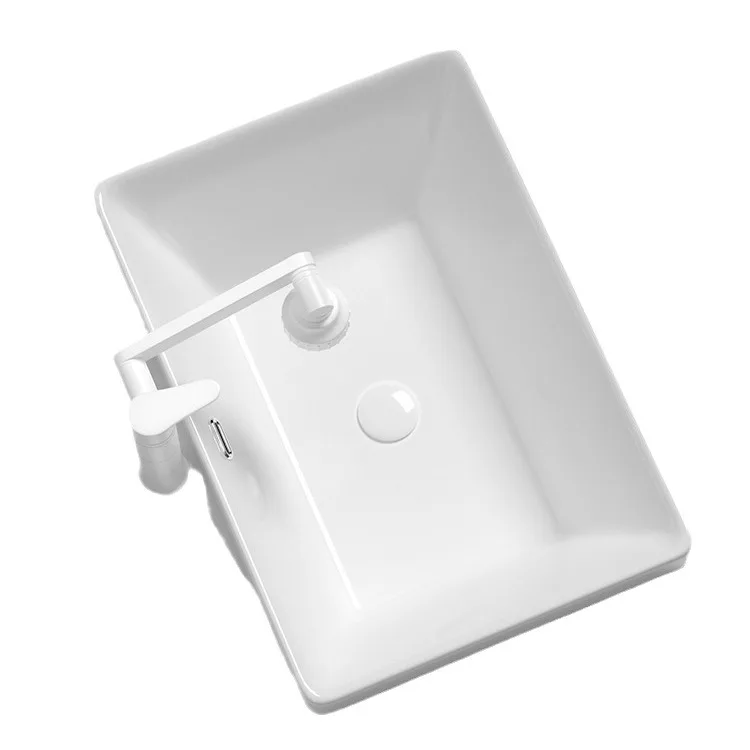 Square bathroom washbasin large capacity, ceramic plate washbasin single basin
Square bathroom washbasin large capacity, ceramic plate washbasin single basin
