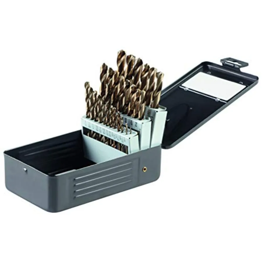 GO29 29-Piece Assorted Set Gold Oxide Drill Bits with Included Case Standard Shank Diameters for General Purpose Applications i
GO29 29-Piece Assorted Set Gold Oxide Drill Bits with Included Case Standard Shank Diameters for General Purpose Applications i
