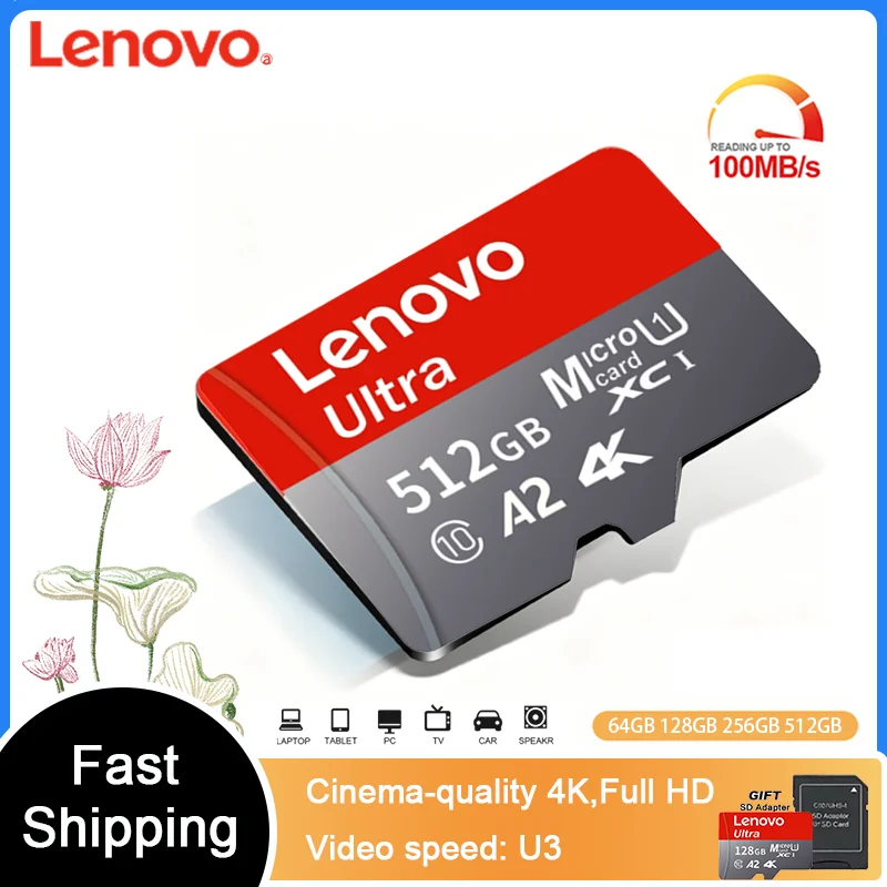 Lenovo micro sd Memory Card TFcard Original 64GB 128G 256G 512GB C10 U1 SDXC Flashcard Ultra Adapter For Card Reader
Lenovo micro sd Memory Card TFcard Original 64GB 128G 256G 512GB C10 U1 SDXC Flashcard Ultra Adapter For Card Reader