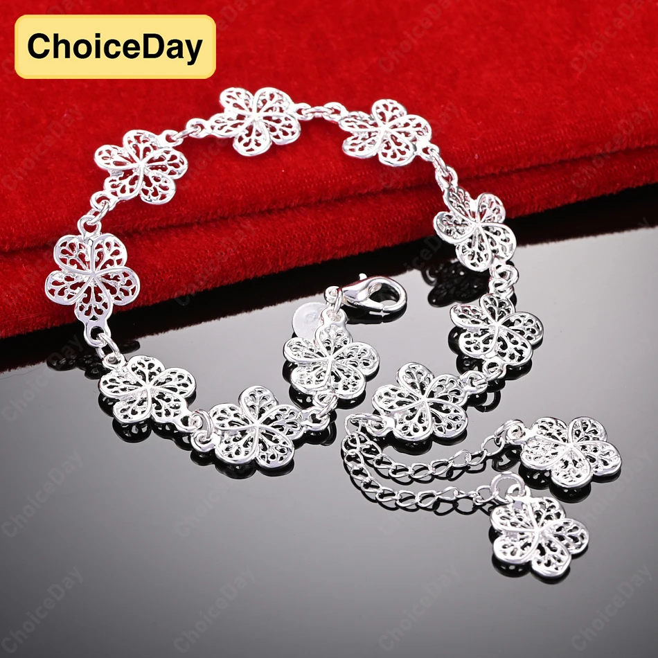 ChoiceDay 8 Inch 925 Sterling Silver 20cm Delicate Flower Charm Bracelet Women Wedding Charm Jewelry Accessories
ChoiceDay 8 Inch 925 Sterling Silver 20cm Delicate Flower Charm Bracelet Women Wedding Charm Jewelry Accessories