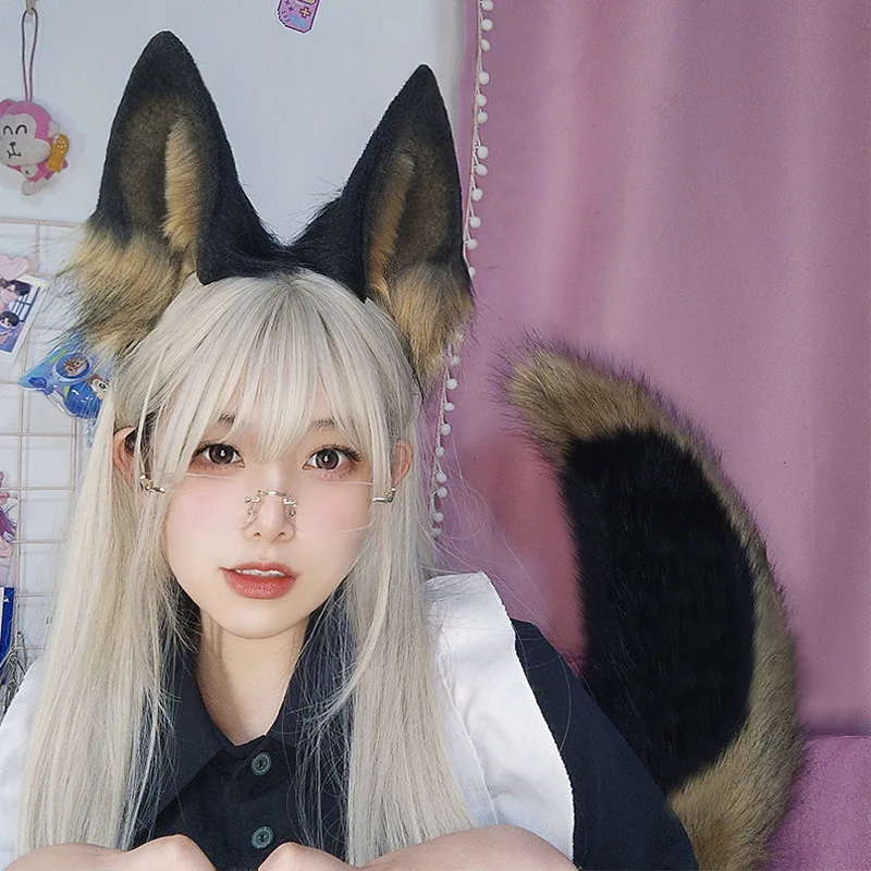 Cosplay Wolf Dog Ears HairBand Ears Beast Tail Dress Up Party Headdress Black-backed Wolf Ears Headband Dog Tail Accessories Set
Cosplay Wolf Dog Ears HairBand Ears Beast Tail Dress Up Party Headdress Black-backed Wolf Ears Headband Dog Tail Accessories Set