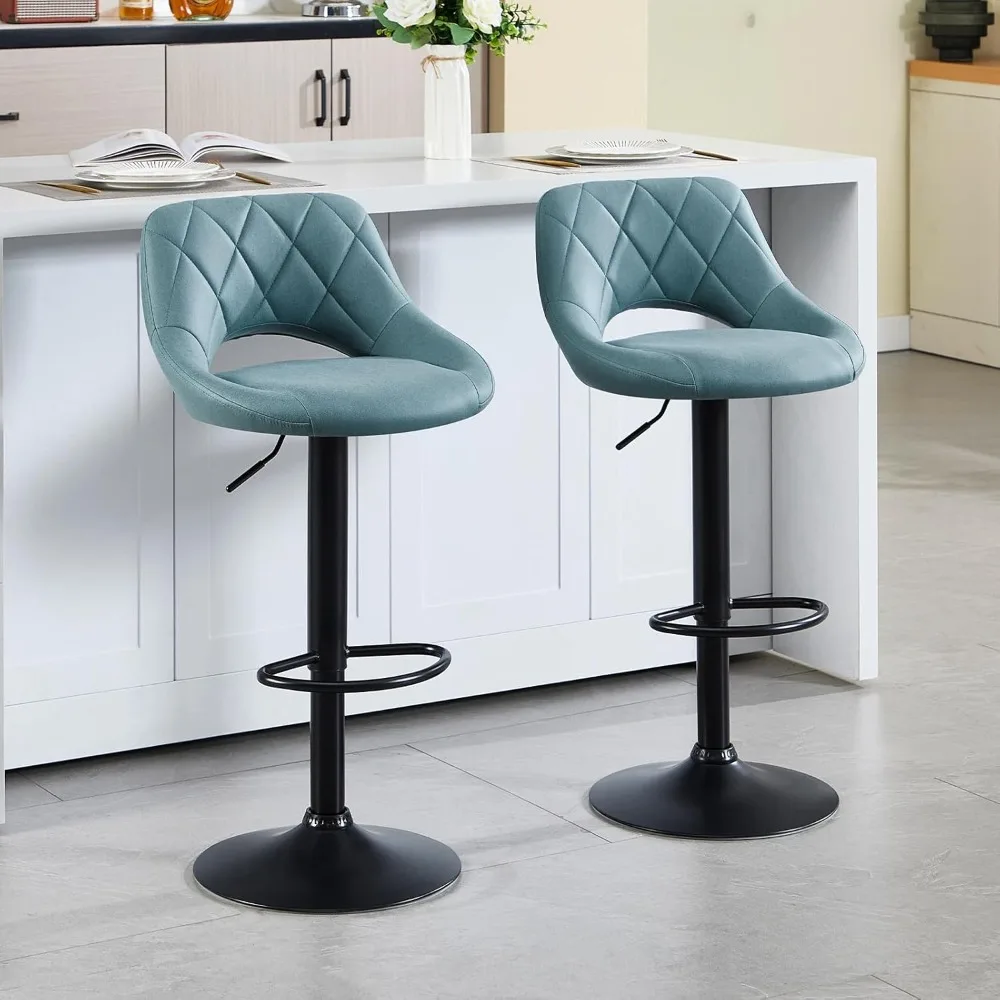 Bar Stools Set of 2, Counter Height Swivel Barstools,Modern PU Leather Upholstered Bar Chairs with Back and Footrest
Bar Stools Set of 2, Counter Height Swivel Barstools,Modern PU Leather Upholstered Bar Chairs with Back and Footrest