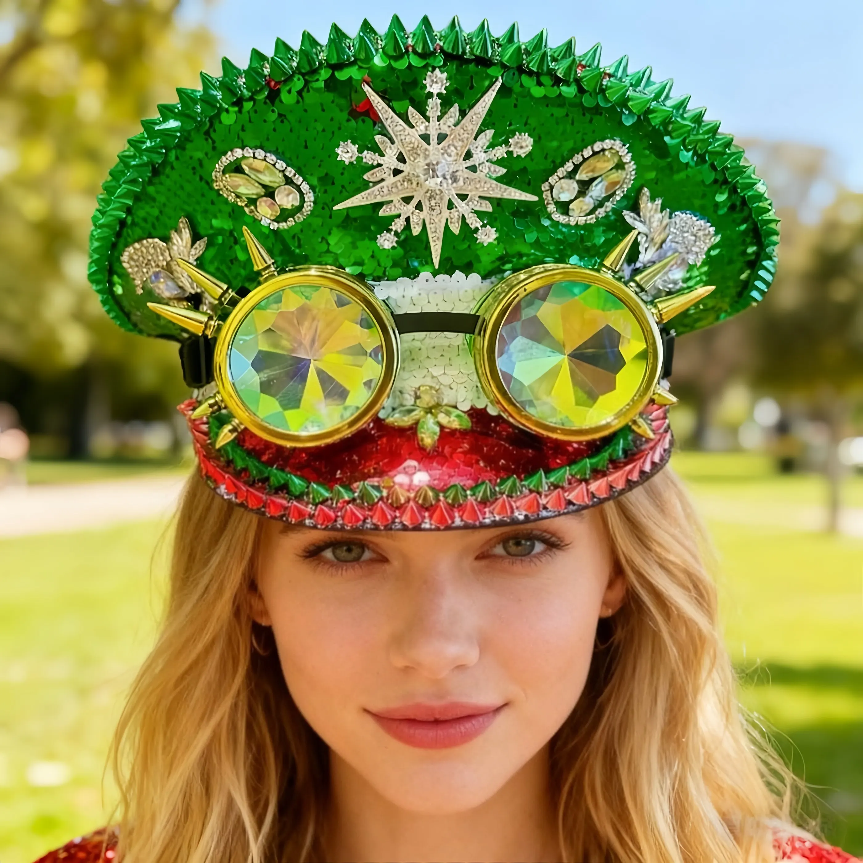 HongLuan Green Steampunk Captain Hat Rhinestone with Goggles for Christmas Festival Woman, Military Accessories & Cap for Man
HongLuan Green Steampunk Captain Hat Rhinestone with Goggles for Christmas Festival Woman, Military Accessories & Cap for Man