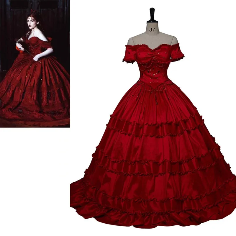 Vampire Sarah Chagal Cosplay Costume Medieval Red Gothic Wedding Dresses Rococo Baroque Dress Victorian Ball Gown
Vampire Sarah Chagal Cosplay Costume Medieval Red Gothic Wedding Dresses Rococo Baroque Dress Victorian Ball Gown