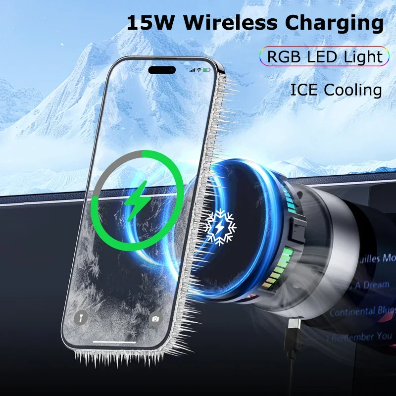 15W ice Cooling Magnetic Wireless Car Charger Universal for iPhone15 14 13 12 Pro Max Car Phone Holder Fast Charging Station
15W ice Cooling Magnetic Wireless Car Charger Universal for iPhone15 14 13 12 Pro Max Car Phone Holder Fast Charging Station