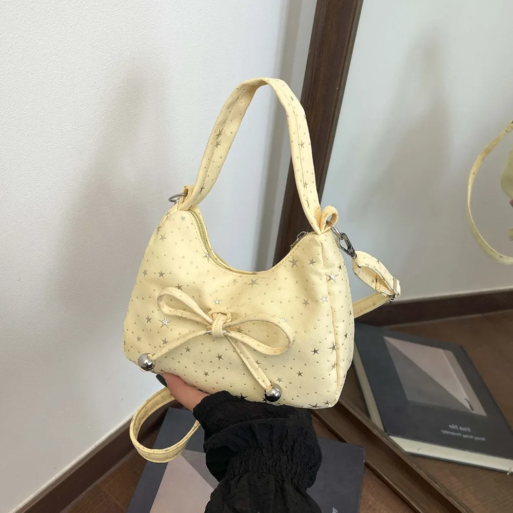 New Star Pattern Star Handbag Crossbody Strap Versatile Crossbody Bag Sweet Bow Underarm Bag Korean Style
New Star Pattern Star Handbag Crossbody Strap Versatile Crossbody Bag Sweet Bow Underarm Bag Korean Style