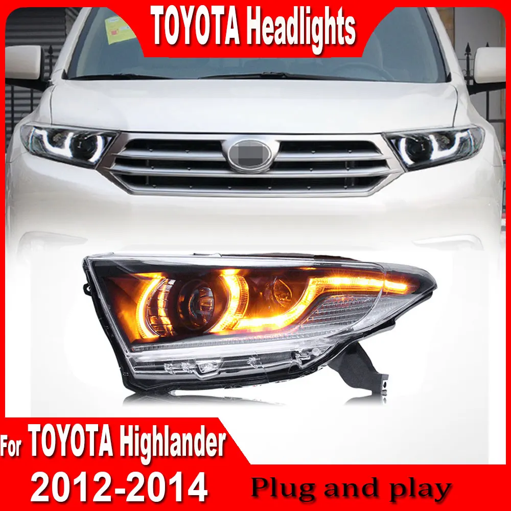 Пара стайлинговых фар для Toyota Highlander светодиодный, фары 2012 2013 2014, Автомобильные фары
Пара стайлинговых фар для Toyota Highlander светодиодный, фары 2012 2013 2014, Автомобильные фары