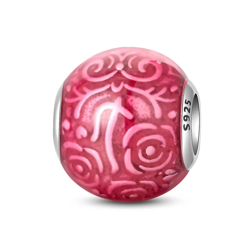New 925 Sterling Silver Pink Rose Retro Printed Charms Beads Fit 3mm Original Bracelet Women DIY Engagement Jewelry Gifts
New 925 Sterling Silver Pink Rose Retro Printed Charms Beads Fit 3mm Original Bracelet Women DIY Engagement Jewelry Gifts
